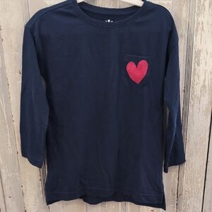 Primary Navy Tunic Tee With Heart Pocket